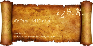 Áts Mária névjegykártya