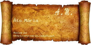 Áts Mária névjegykártya