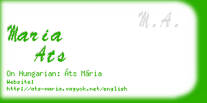 maria ats business card