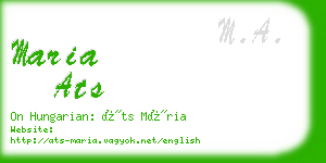 maria ats business card